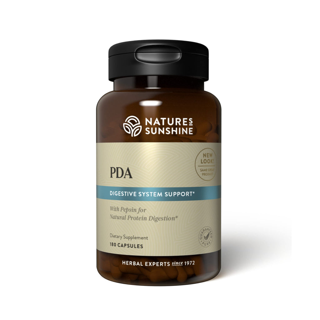 Nature's Sunshine PDA Combination 180 Caps - HCl & Pepsin Digestive Support
