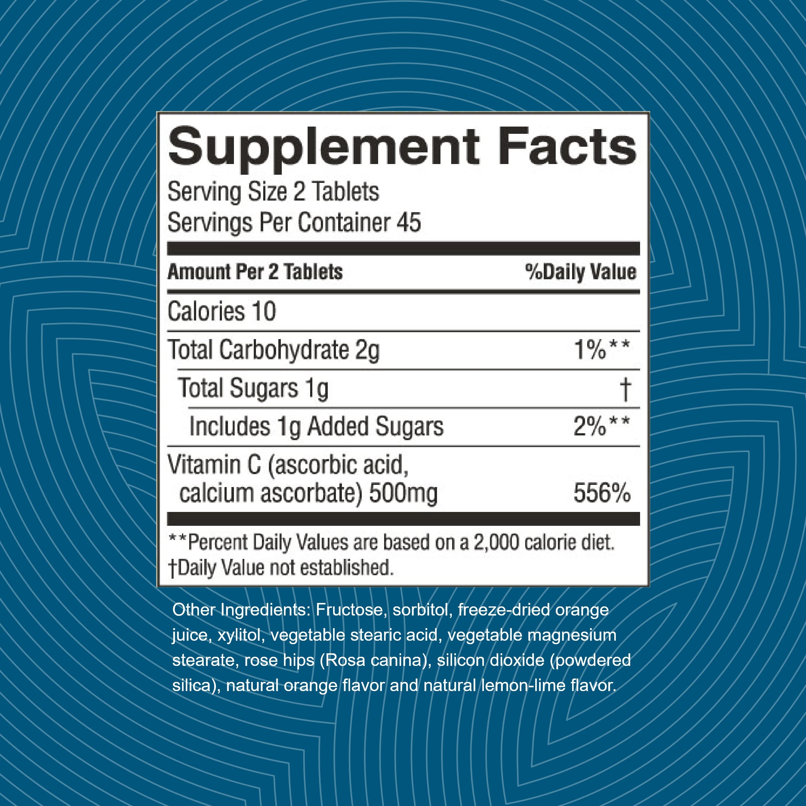 Nature's Sunshine Chewable Vitamin C 250mg – 90 Tablets | Immune Support