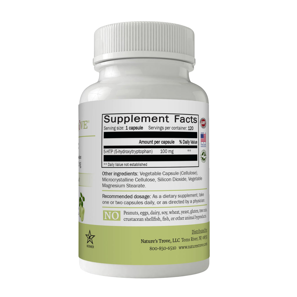 Nature's Trove 5-HTP 100mg | 120 Vegetarian Capsules