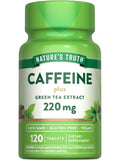 Nature's Truth Caffeine Pills 220mg | 120 Count | Green Tea Extract | Vegan, Non-GMO, Gluten Free