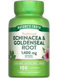 Nature's Truth Echinacea Goldenseal Capsules 1400mg - 100ct | Vegan & Gluten Free