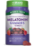 Nature's Truth Melatonin Gummies 12 mg | Mixed Berry – Vegan, Non-GMO & Gluten Free