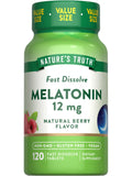 Nature's Truth Melatonin Tablets 12 mg - 120 Count | Vegan, Non-GMO, Gluten Free