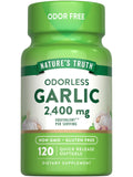 Nature's Truth Odorless Garlic 2400 mg | 120 Softgels | Non-GMO, Gluten Free