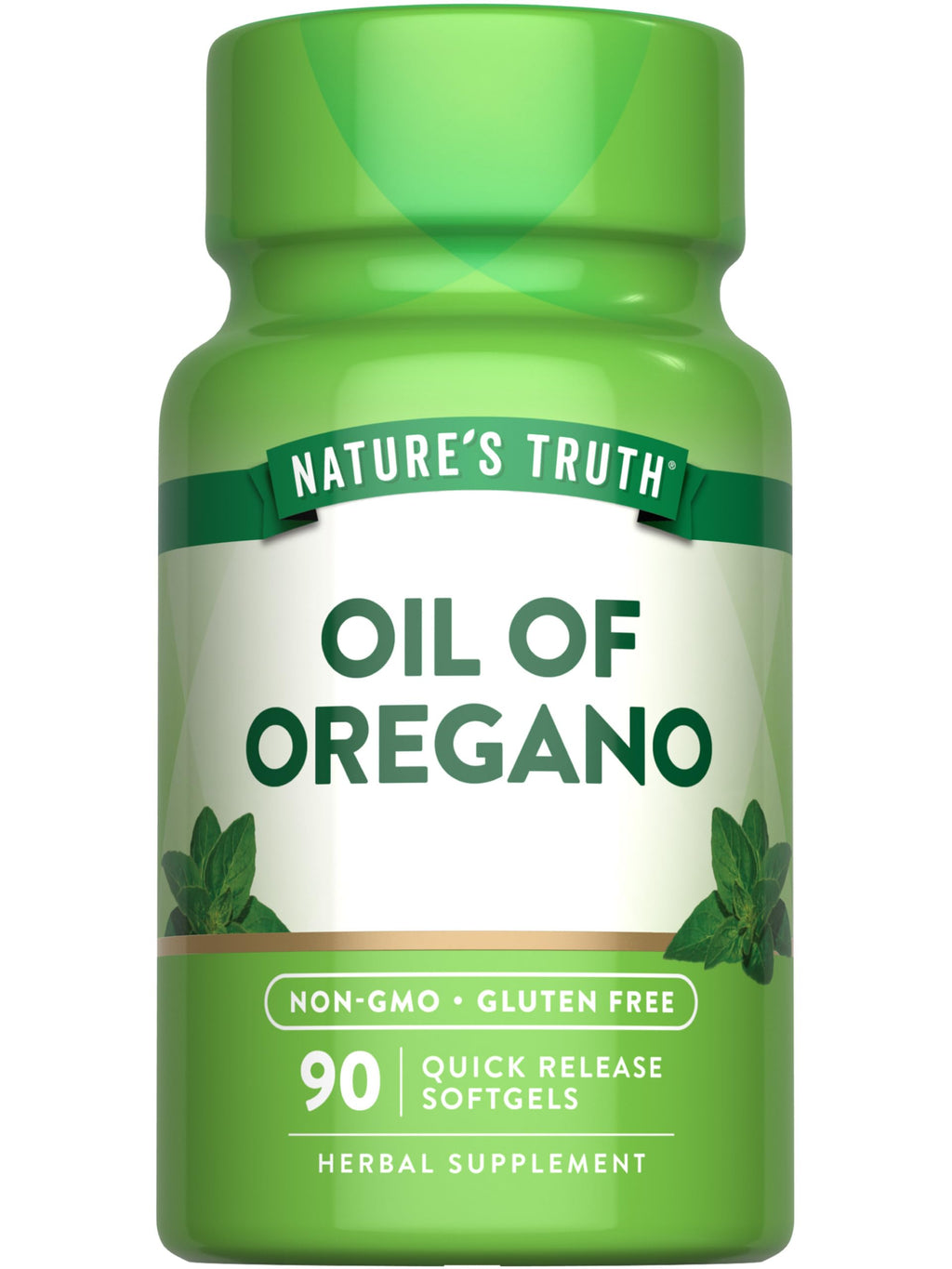 Nature's Truth Oregano Oil Softgels – 90 Softgels with Carvacrol – Non-GMO & Gluten Free