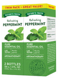Nature's Truth Peppermint Essential Oil - 2 x 2 fl oz | Diffuser, Shower or Bath | Mentha Piperita | Plant Based, Non-GMO & Gluten Free