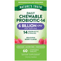 Nature's Truth Probiotic Chewable – 6 Billion CFU, 14 Strains, Berry Flavor | Vegetarian, Non-GMO, Gluten Free | 60 Count