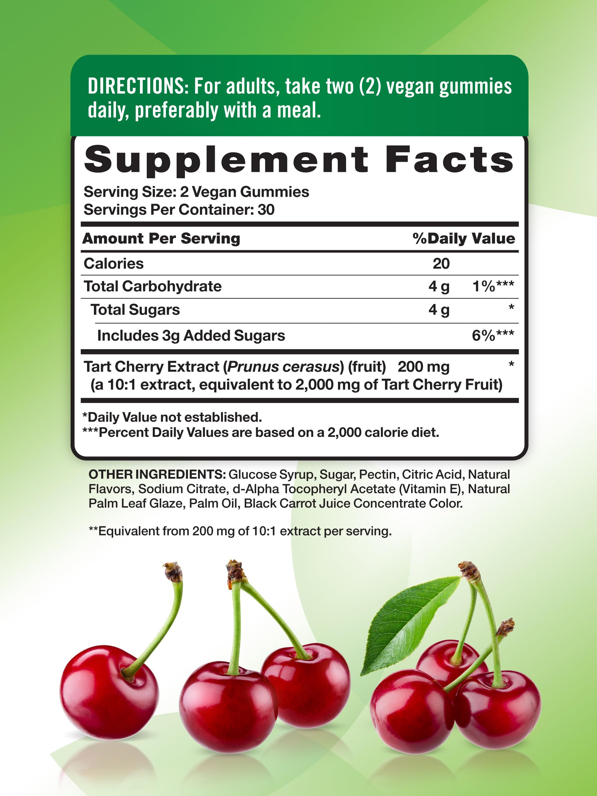 Nature's Truth Tart Cherry Gummies – 2000mg per Serving, 60 Count | Vegan, Non-GMO, Gluten Free