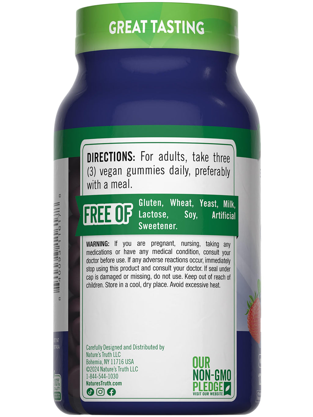 Nature's Truth Zinc Gummies for Adults - 50 mg Zinc Citrate, 120 Count, Vegan, Gluten Free | Mixed Berry (Pack of 2)
