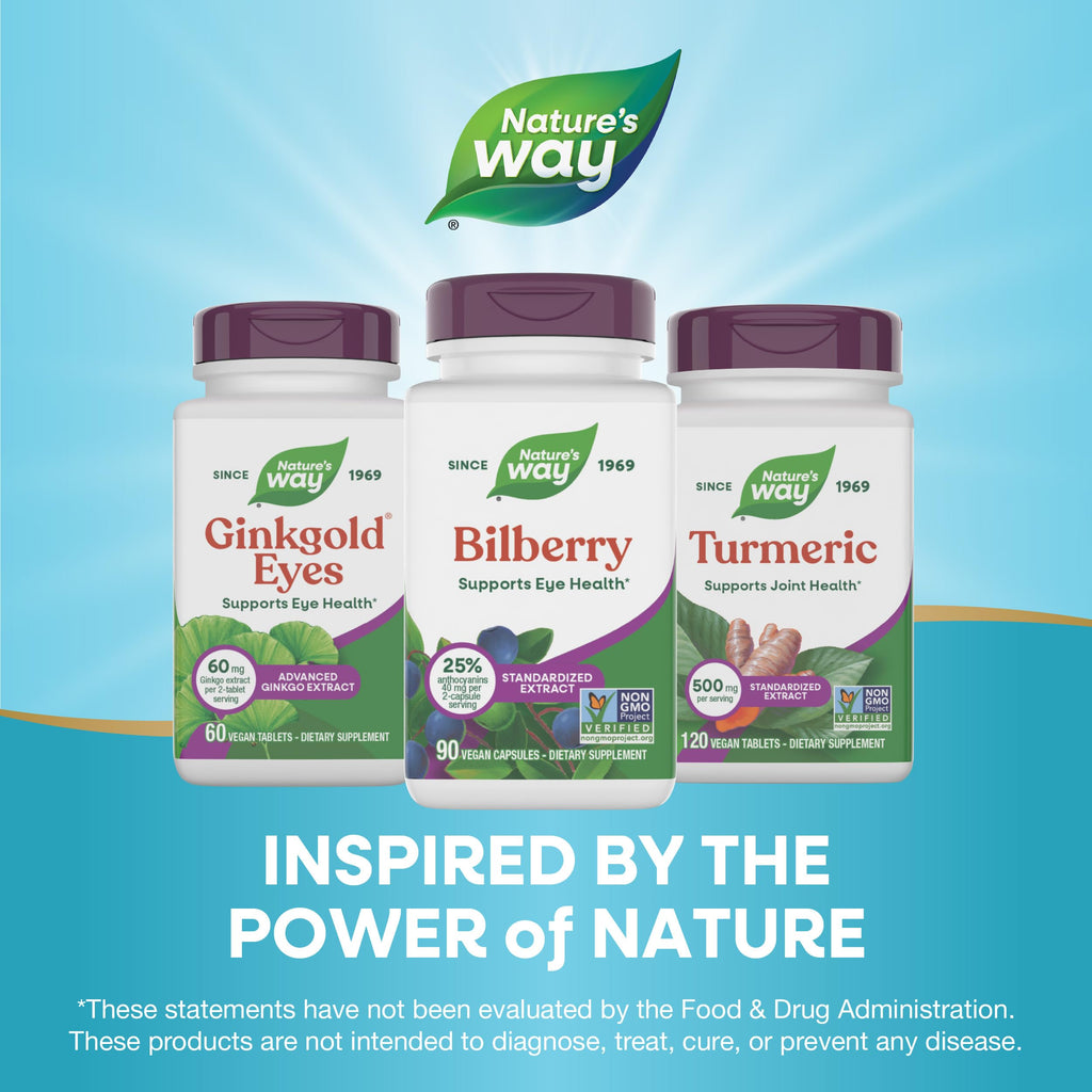 Nature's Way Bilberry Premium Extract - Eye Health Support, 90 Capsules