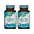 Nature's Way Calcium Magnesium Zinc Mineral Complex – Bone Health, Muscle Function & Immune Support | 2 Pack