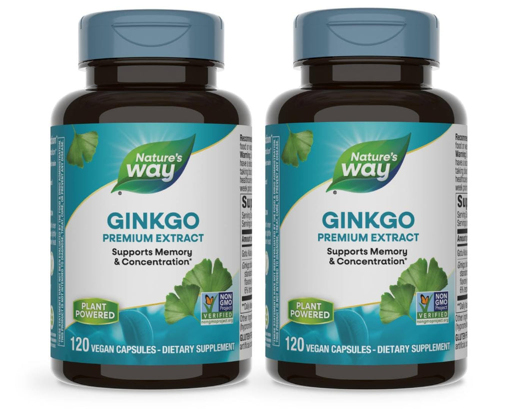 Nature's Way Premium Ginkgo Memory & Concentration – 120 Capsules