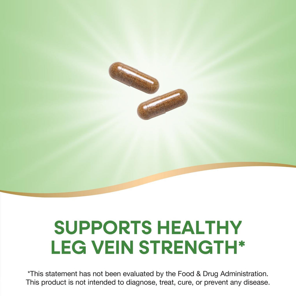 Nature's Way Leg Veins - 6-Herb Blend with Horse Chestnut & Dandelion, Gluten Free, 120 Vegan Capsules