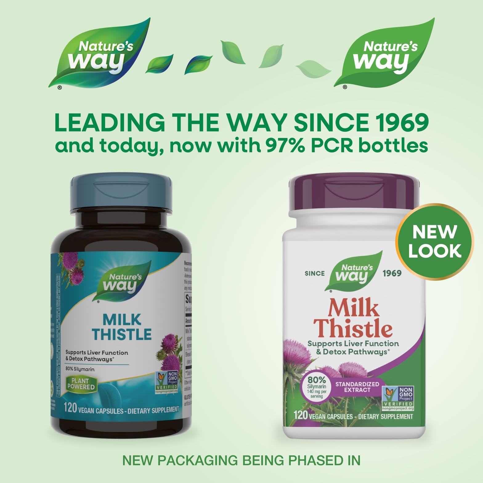 Nature's Way Milk Thistle - 175 mg Seed Extract (80% Silymarin) - 120 Vegan Capsules