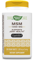 Nature's Way MSM 1000 mg – Joint Health Supplement with OptiMSM | Gluten-Free & Vegan – 200 Tablets