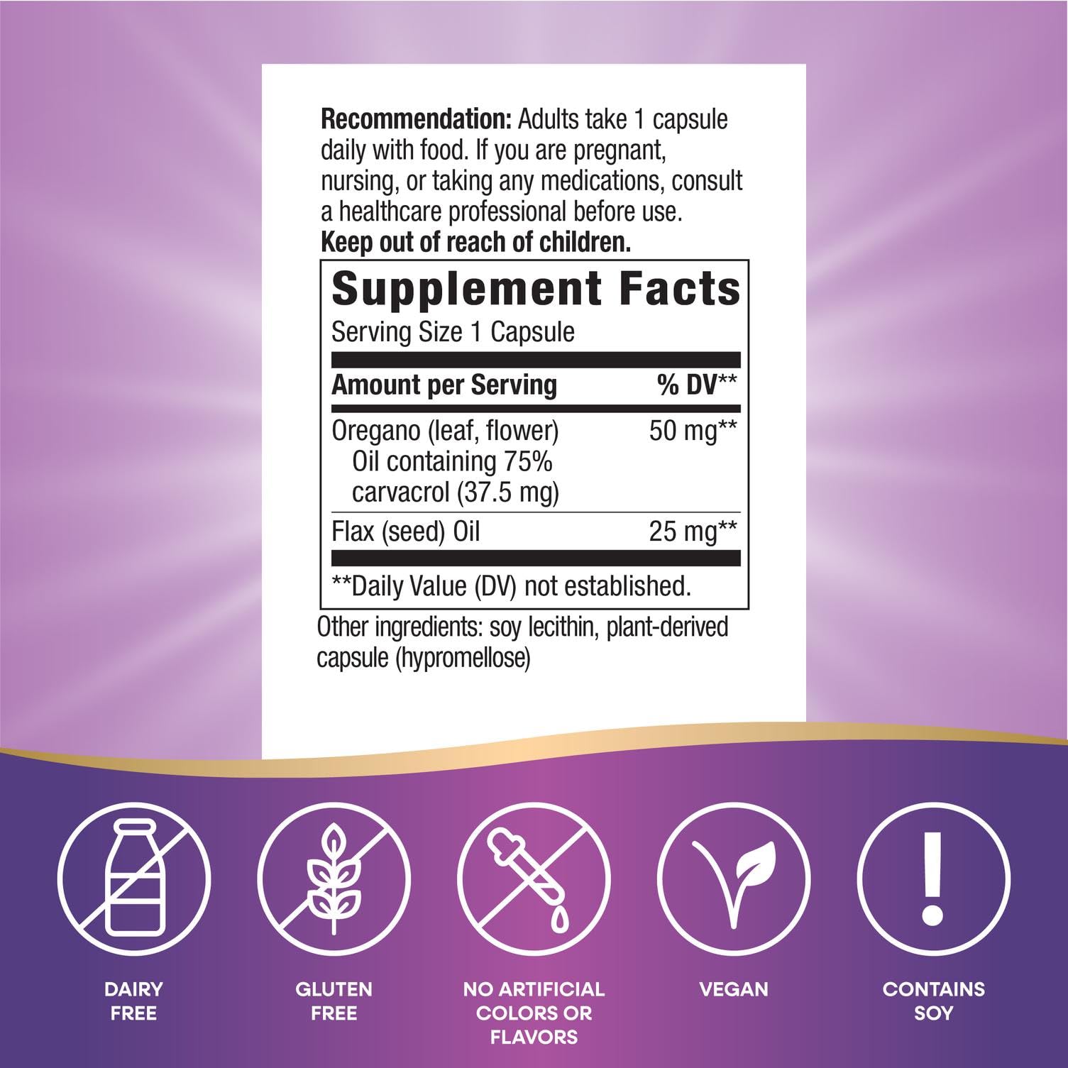 Nature's Way Oregano Oil – Immune & Antioxidant Support, 75-85% Carvacrol, Gluten Free