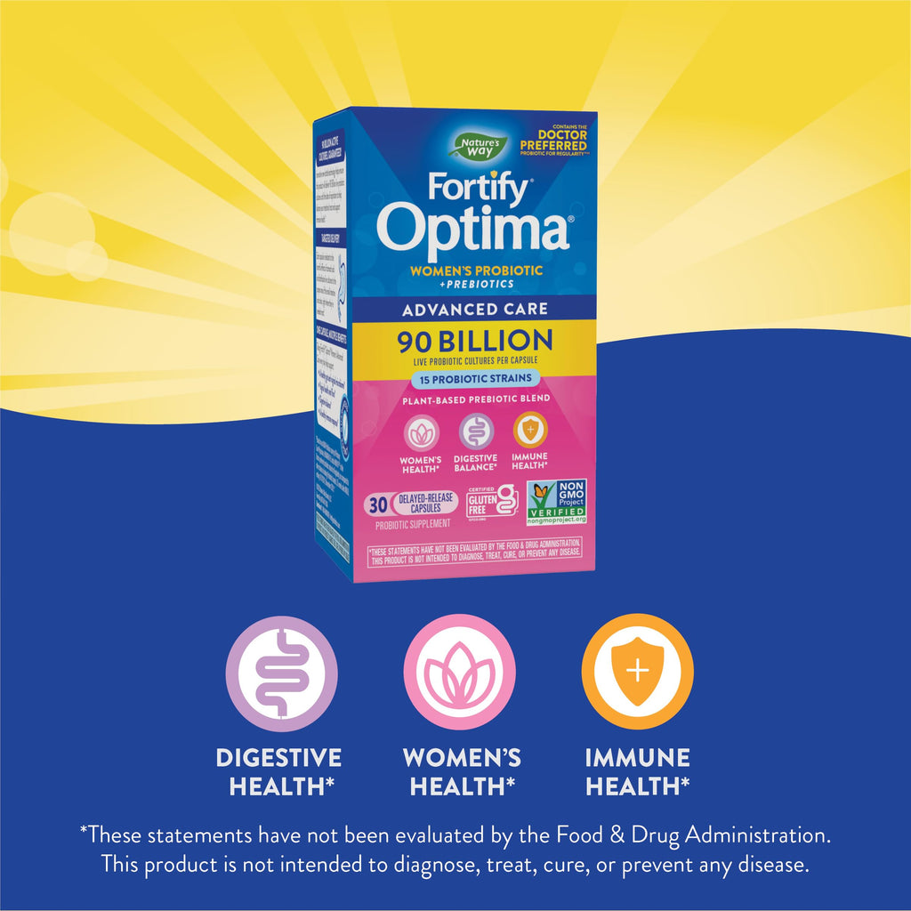 Nature's Way Primadophilus Optima Women's Probiotics 90B CFU - 30 Vegetarian Capsules