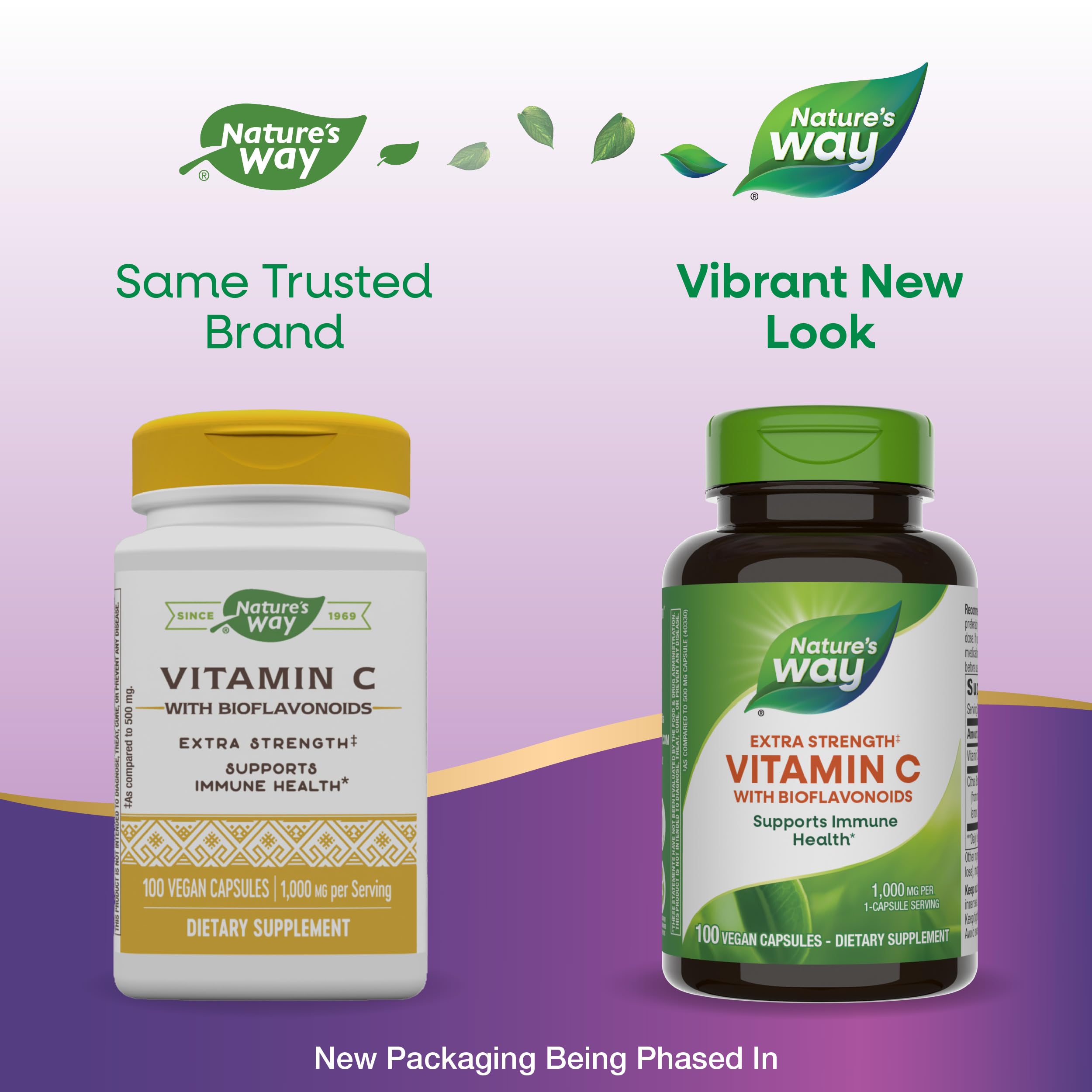 Nature’s Way Vitamin C with Bioflavonoids – Extra Strength 1 g, 100 Capsules (2 Pack) – Immune Support