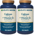 Nature's Wonder Calcium 600 mg + Vitamin D3 20 mcg | 220 Tablets (Pack of 2)