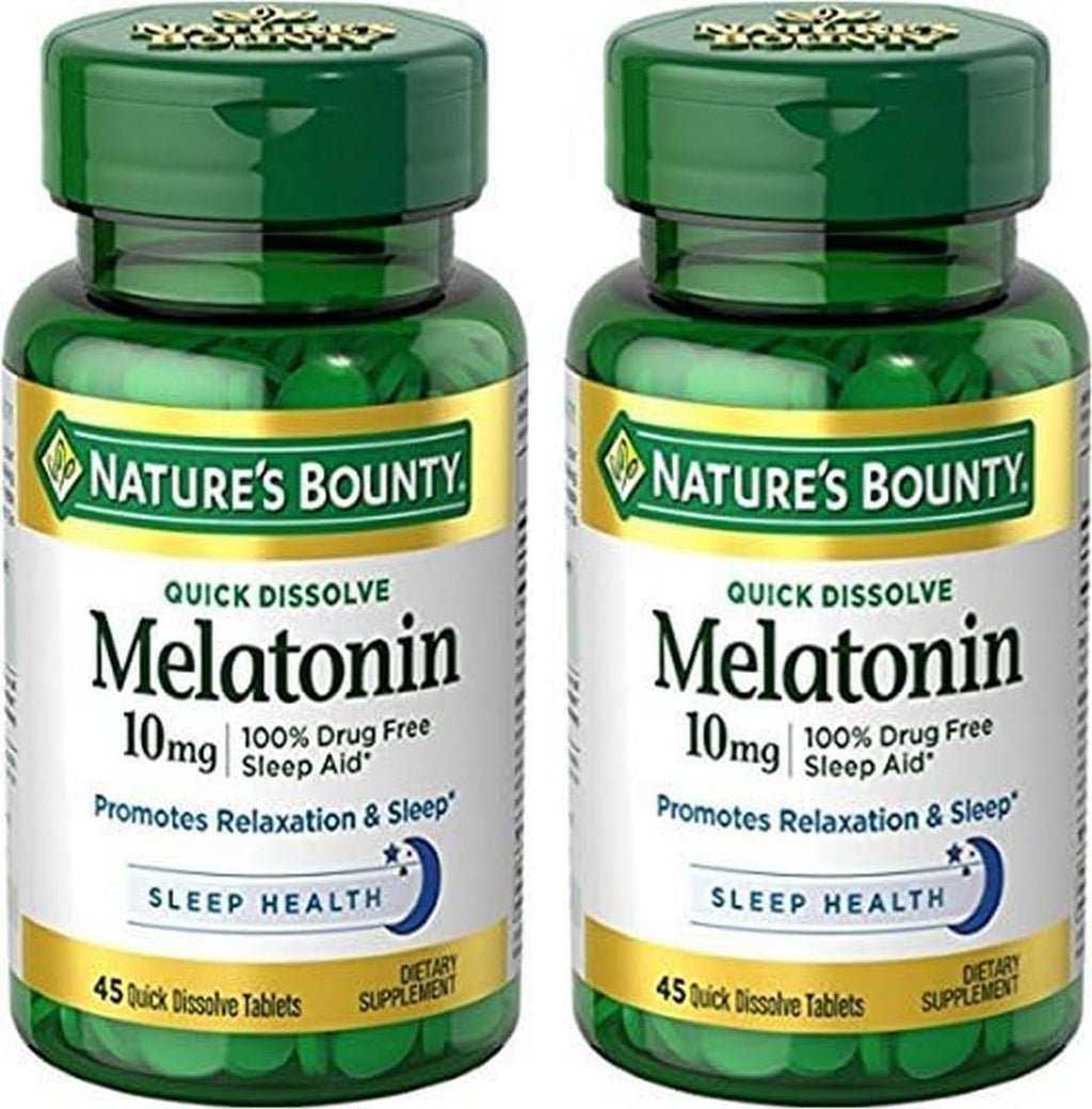 Nature's Bounty Melatonin Quick Dissolve Tablet, 45 Count (Pack of 2) – Discontinued
