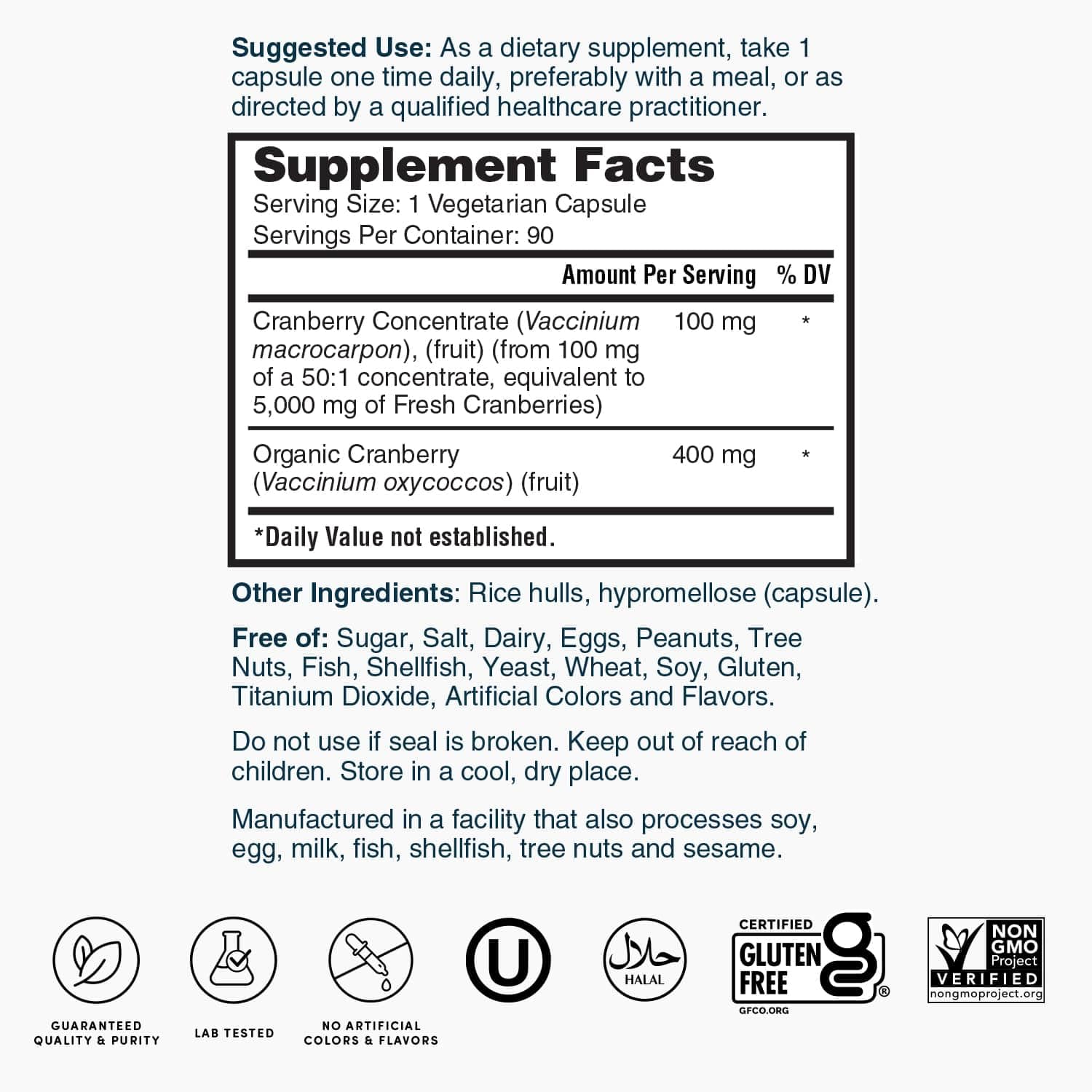 Nature's Lab Cranberry 5400mg – UTI Support | Non-GMO, Vegan, Gluten Free | 90 Capsules (3-Month) Pack of 2