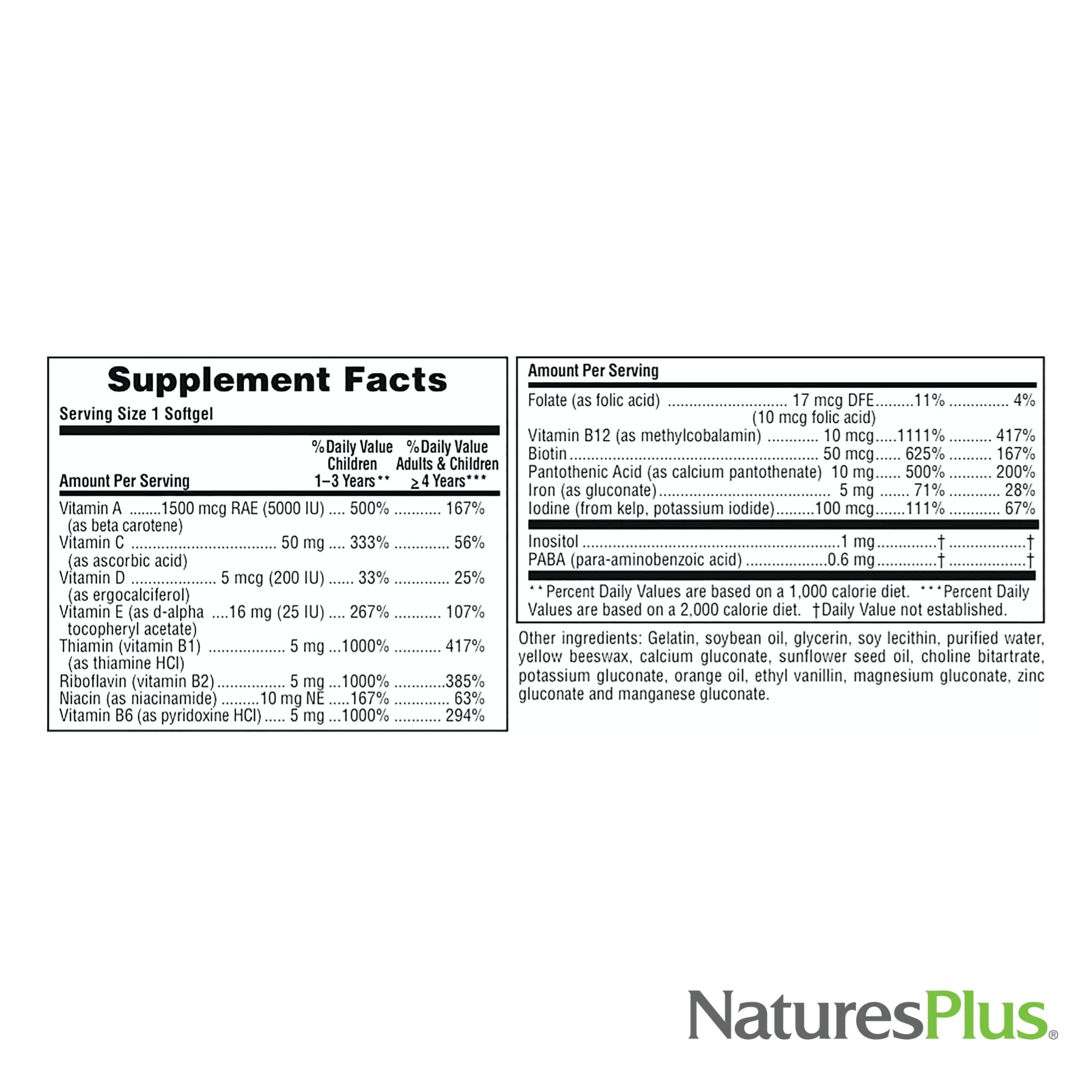Natures Plus Children's Vita-Gels – 90 Softgels, Gluten-Free