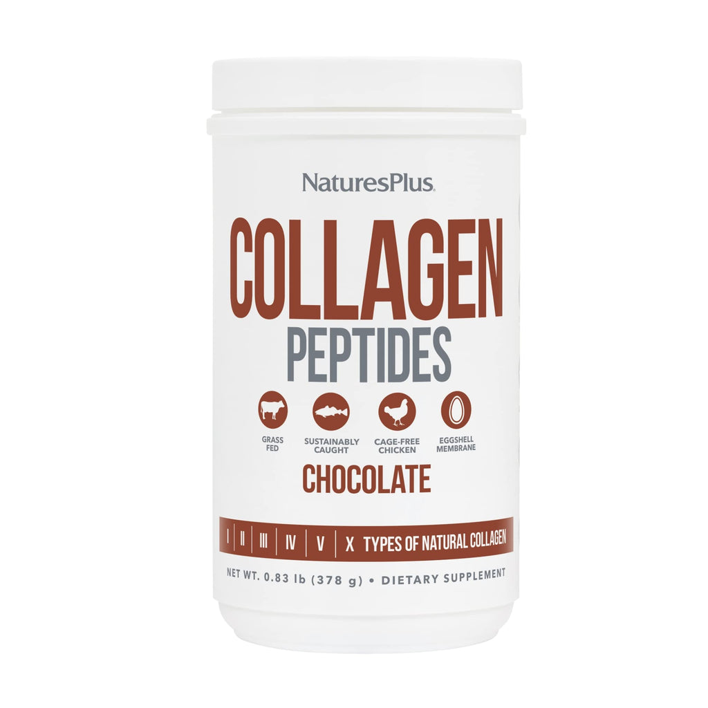 Natures Plus Collagen Peptides - Chocolate, 0.83 lb | Hair, Skin, Nails & Joints
