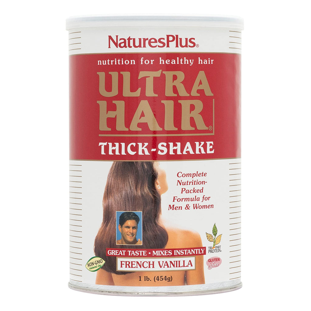 Natures Plus Ultra Hair Thick Shake - 1 lb | French Vanilla Hair Growth Shake