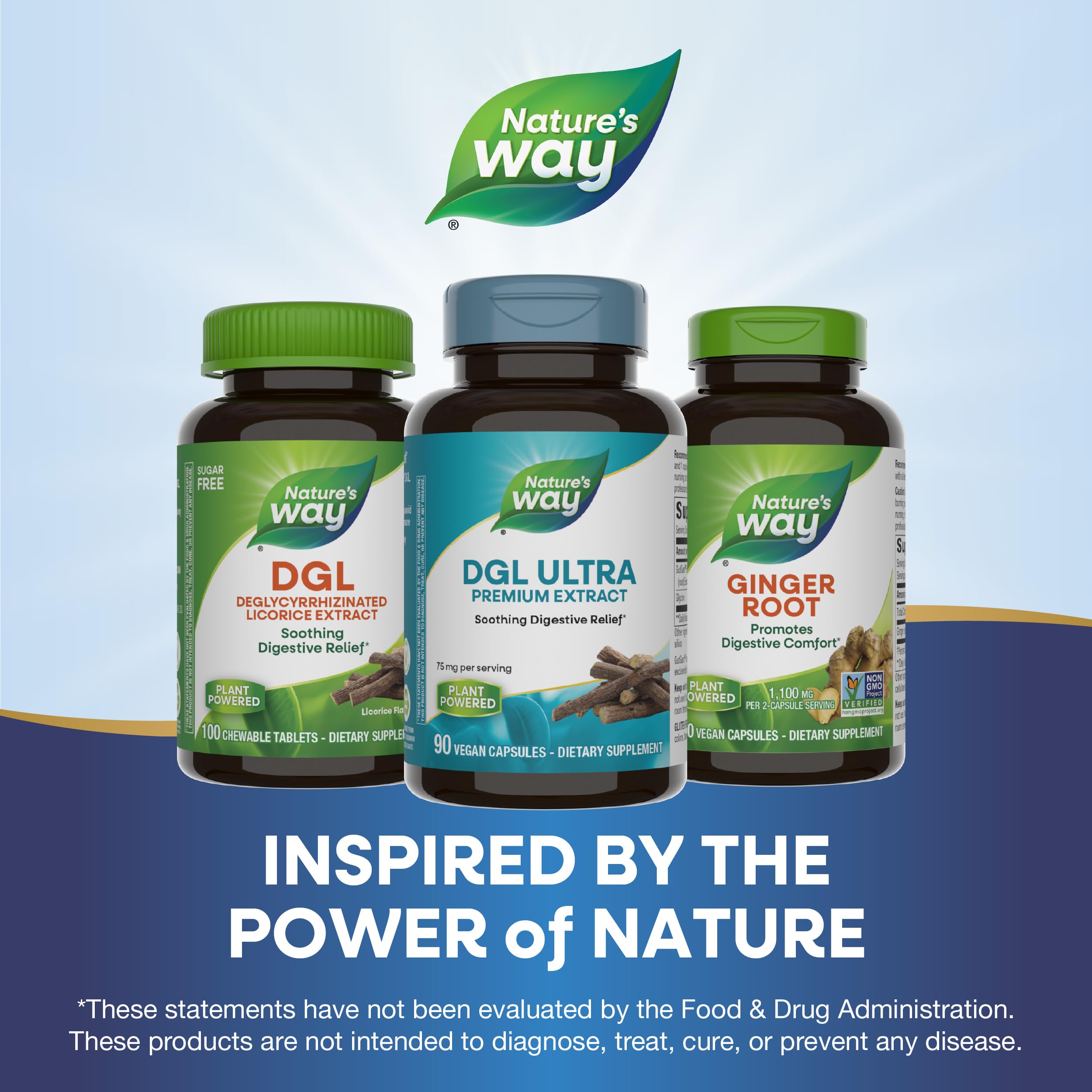 Nature's Way DGL Ultra Licorice Root Extract with GutGard – 75 mg, 90 Vegan Capsules