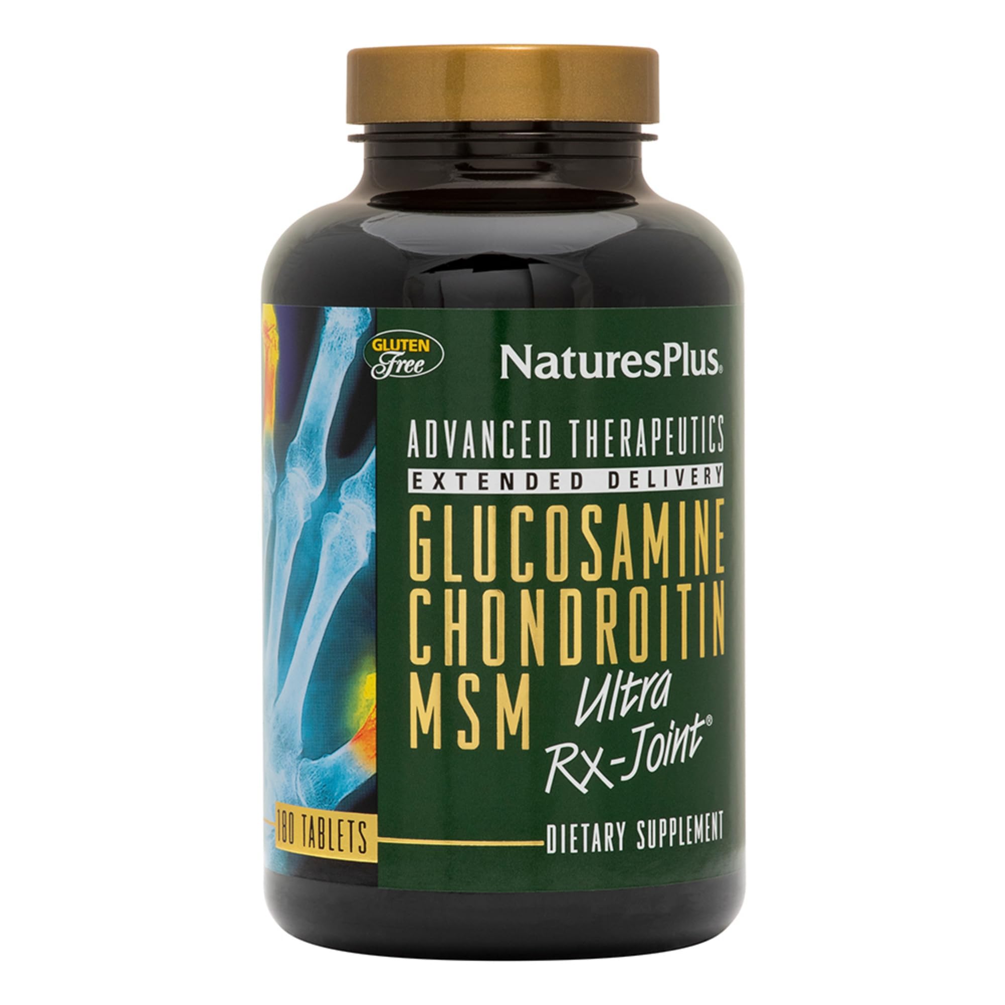 NaturesPlus Advanced Therapeutics Glucosamine/Chondroitin/MSM Ultra Rx Joint Tablets – 180 Tabs – Gluten-Free