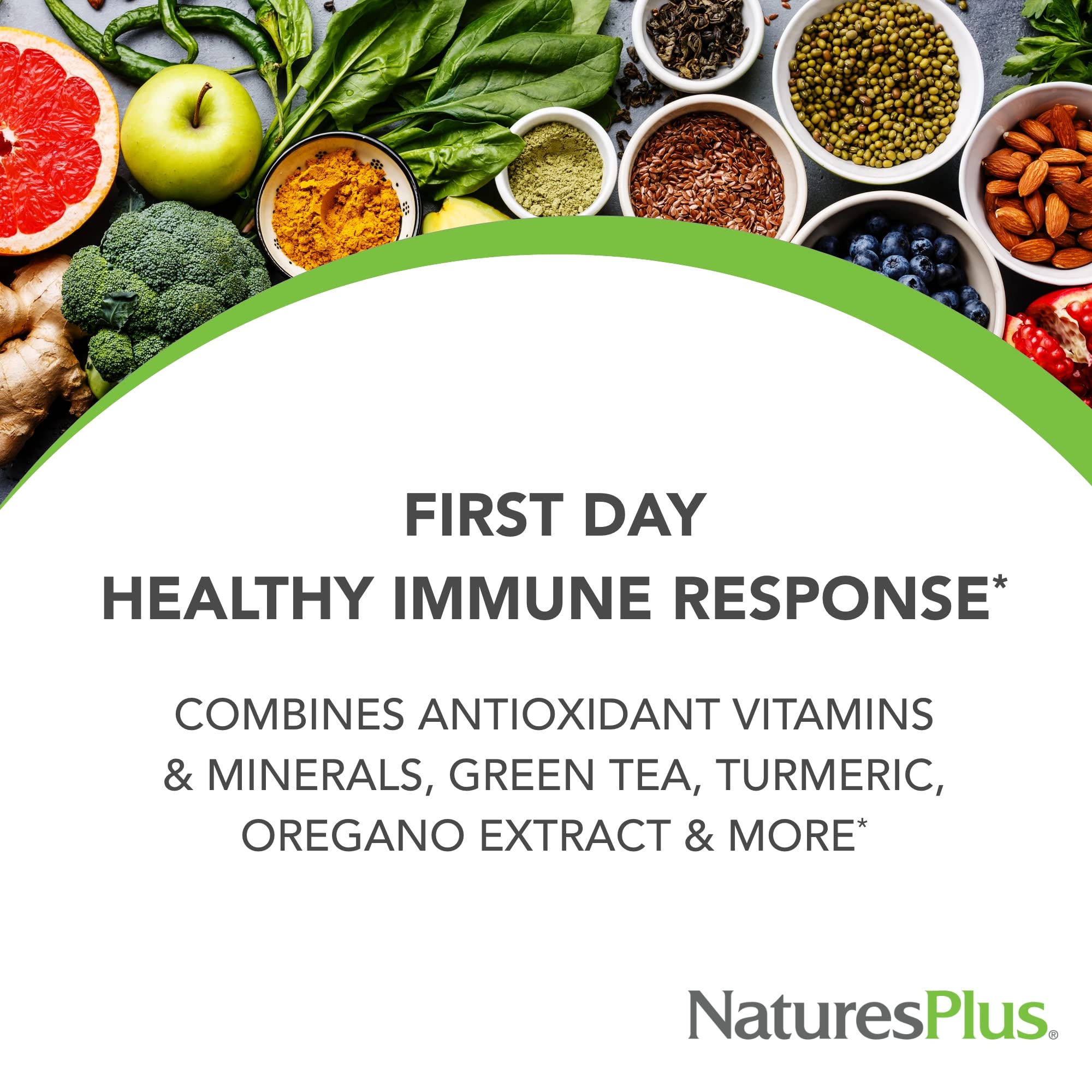 NaturesPlus AgeLoss First Day Healthy Immune Response - 90 Tablets | Vegetarian, Gluten Free | 30 Servings