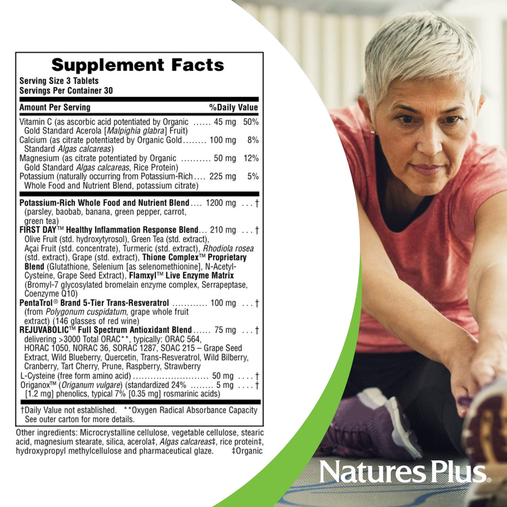 NaturesPlus AgeLoss Blood Pressure Support – 90 Tablets, Trans-Resveratrol, Whole Foods