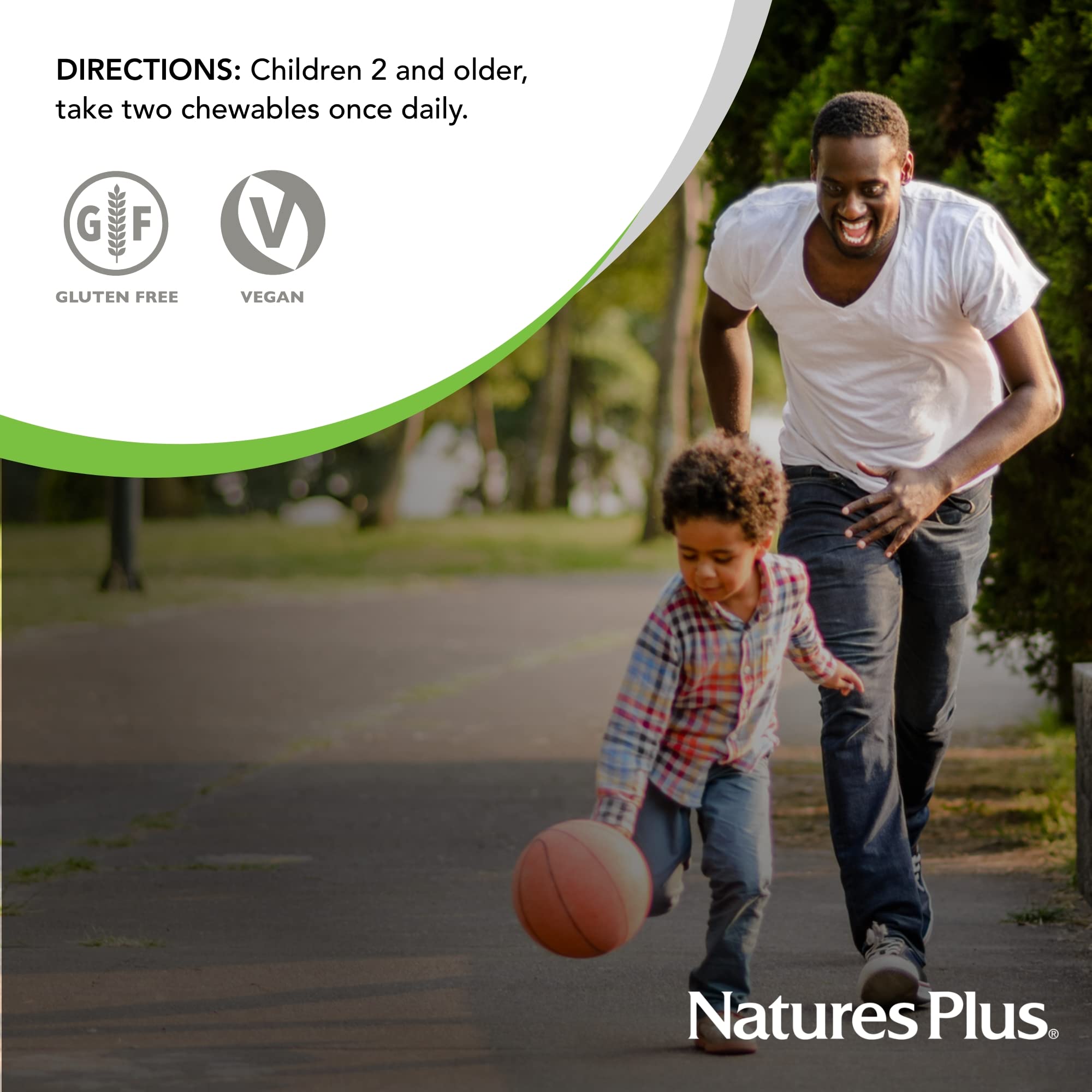 NaturesPlus Animal Parade Children's Multivitamin - 180 Animal-Shaped Chewables (90 Servings) | Vegetarian & Gluten Free