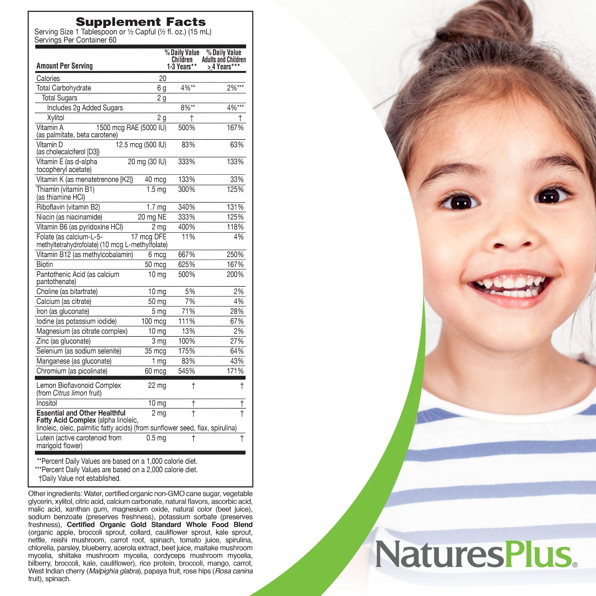 NaturesPlus Animal Parade Gold Liquid Multivitamin for Kids, 30 oz