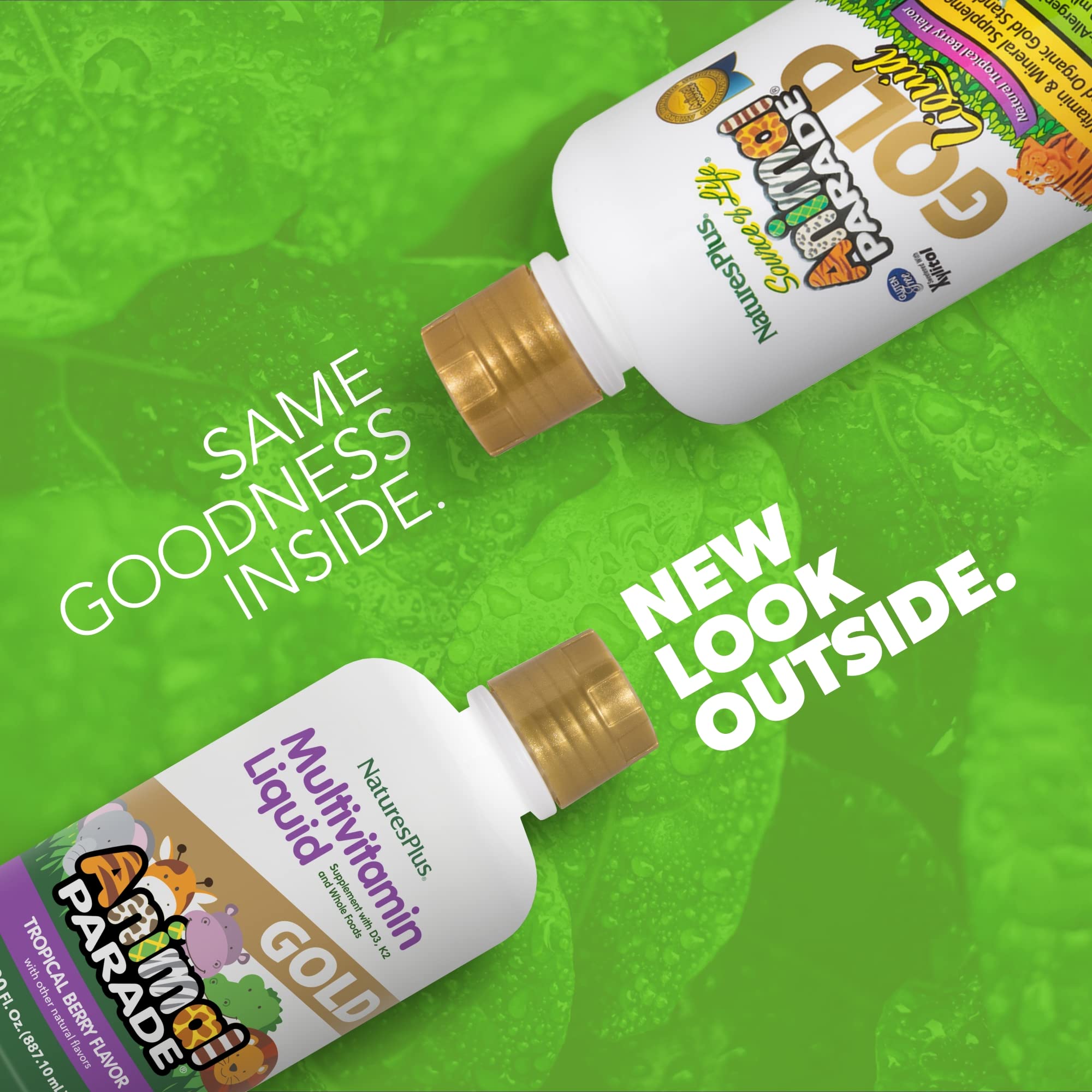 NaturesPlus Animal Parade Gold Liquid Multivitamin for Kids, 30 oz