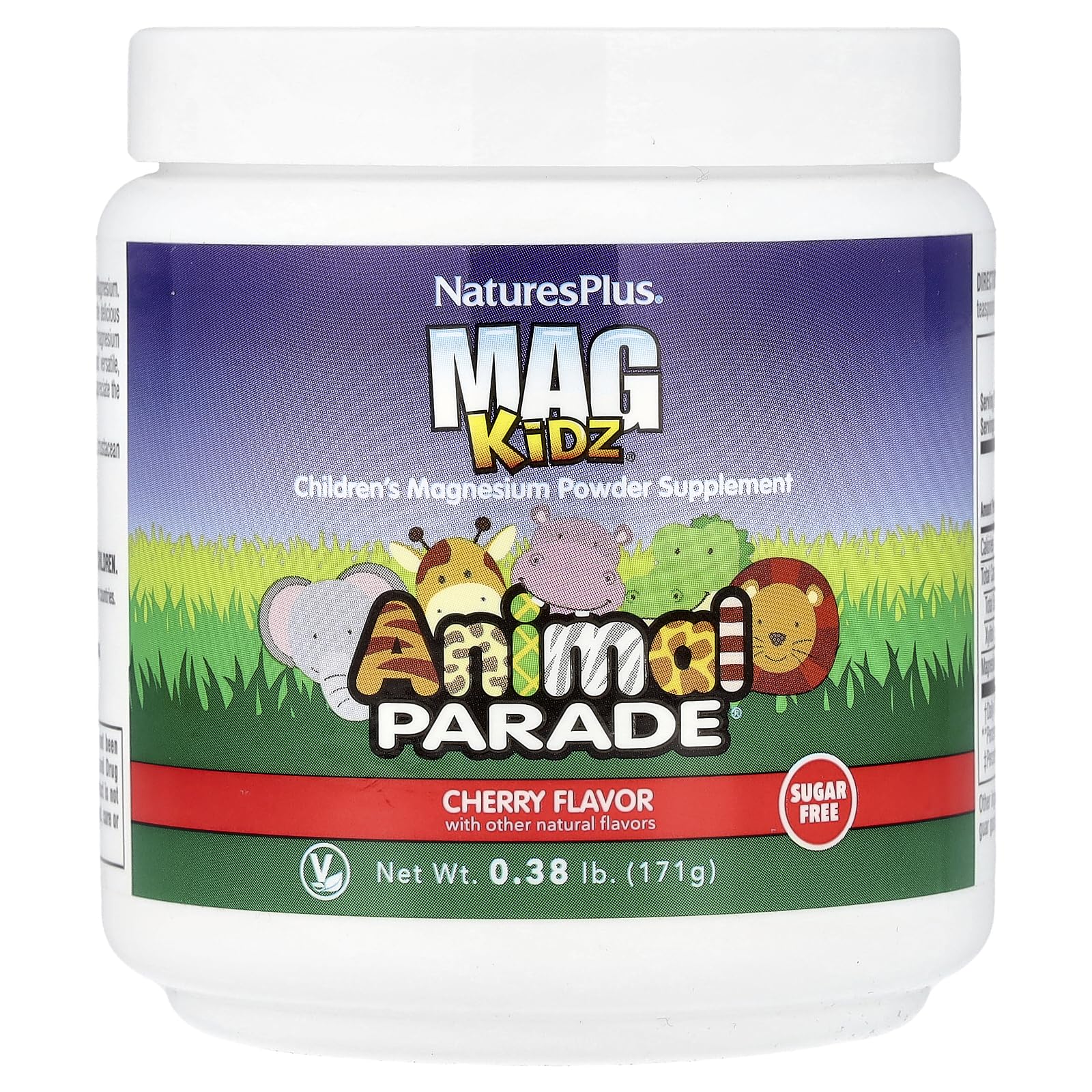 NaturesPlus MagKidz Cherry Flavor Magnesium Powder for Kids, 0.38 lb (45 Servings)