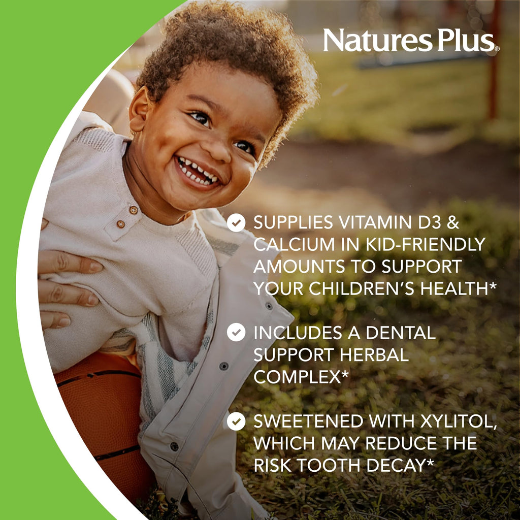 NaturesPlus Animal Parade Tooth Fairy: Vanilla Flavor, 90 Animal-Shaped Tablets, 2-Pack