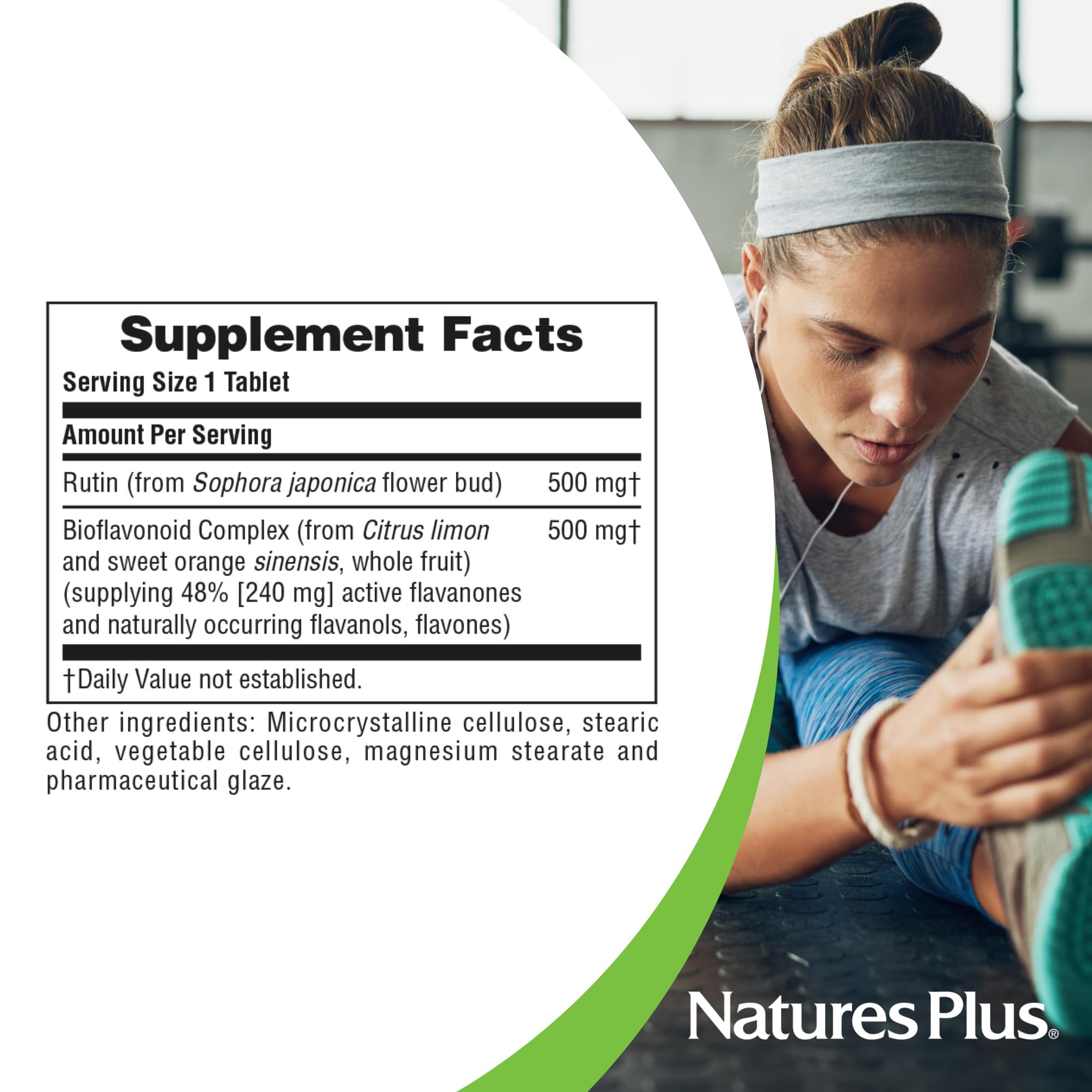 NaturesPlus Biorutin 1000mg - 90 Tablets | Bioflavonoid & Rutin Complex
