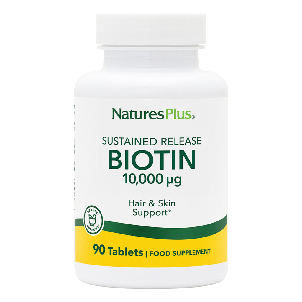 NaturesPlus Biotin Sustained Release – 90 Tablets (90 Servings) – Vegetarian, Gluten Free