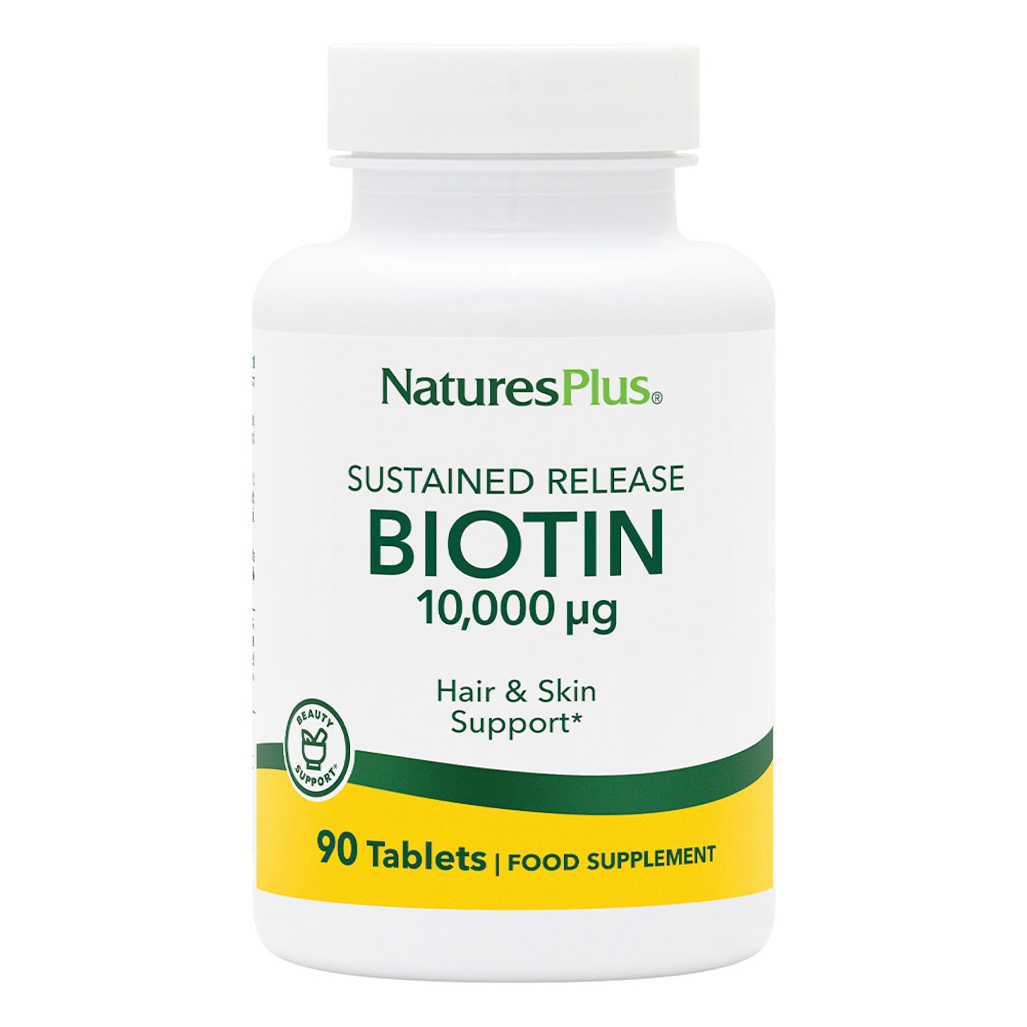 NaturesPlus Biotin Sustained Release – 90 Tablets (90 Servings) – Vegetarian, Gluten Free