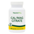 NaturesPlus Cal/Mag Citrate - 90 Vegetarian Capsules | 500 mg Calcium, 250 mg Magnesium | Bone, Muscle & Nerve Support