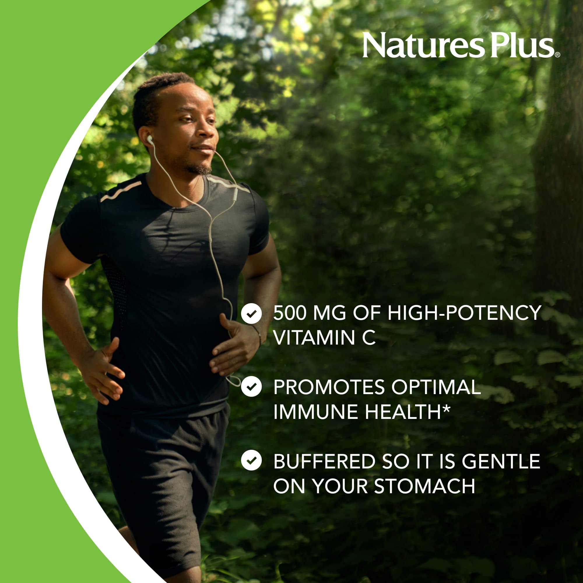 NaturesPlus Vitamin C 500 mg Chewable (180 Tablets) | Immune Support