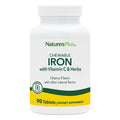 NaturesPlus Chewable Iron – Cherry, 90 Tablets x 2 Pack (180 Servings) | High-Potency Iron with Vitamin C & Herbs