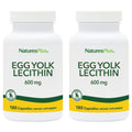 NaturesPlus Egg Yolk Lecithin 600 mg – 180 Capsules Pack of 2 – Soy Free & Gluten Free