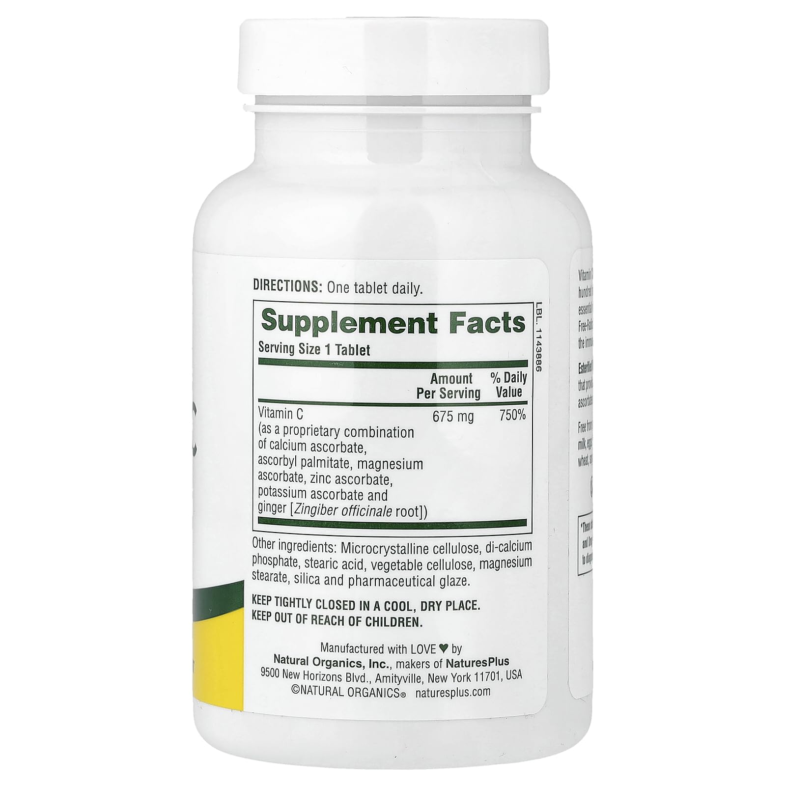 NaturesPlus Esterified Vitamin C 675 mg | 90 Tablets – Gentle on the Stomach, Gluten Free & Vegetarian