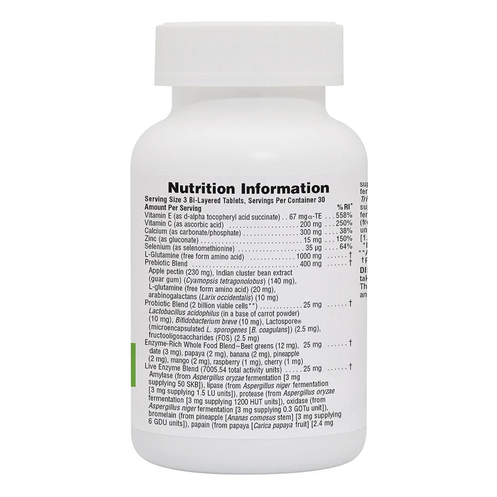 NaturesPlus GI Natural Total Digestive Wellness - 90 Bi-Layered Tablets | Gluten Free | 30 Servings