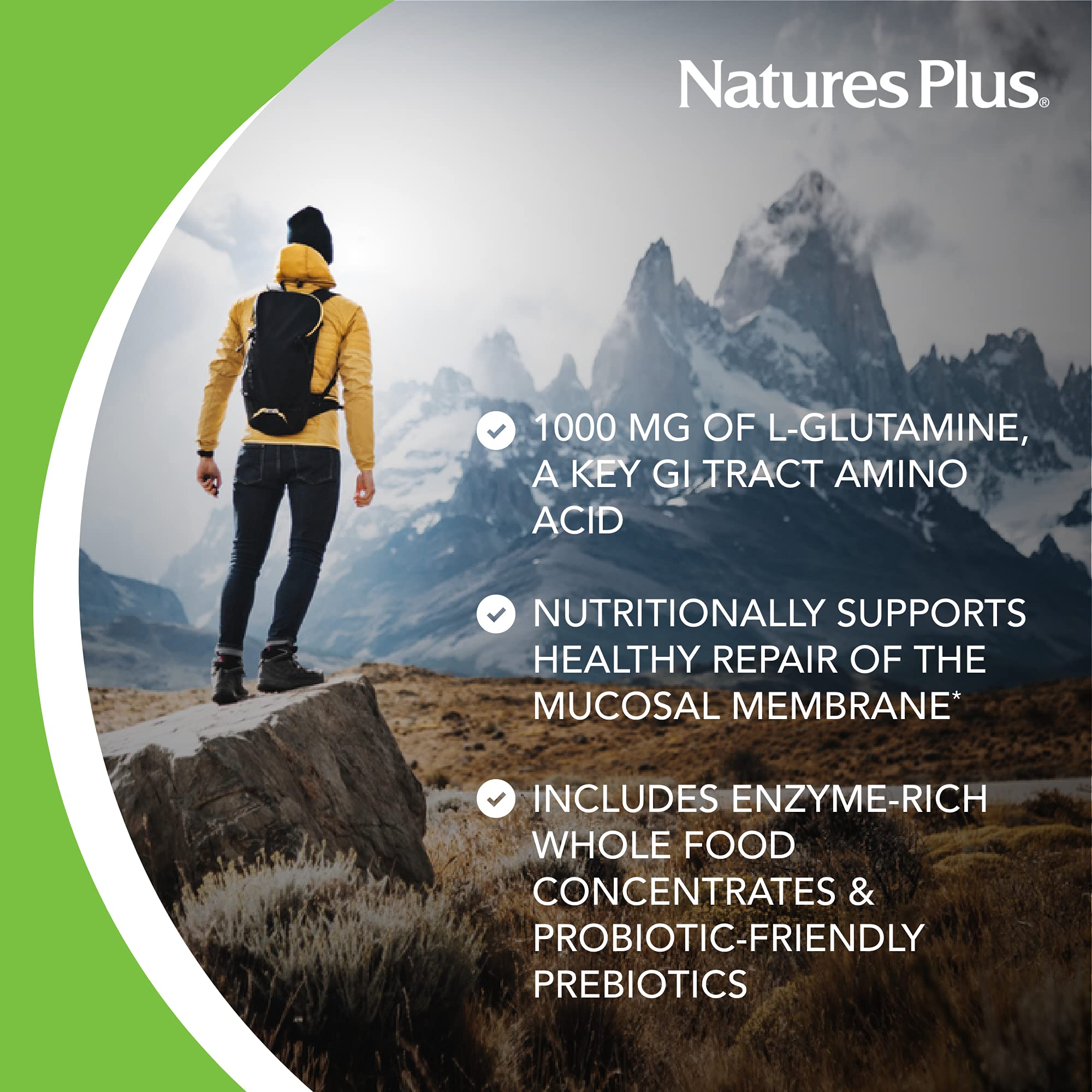 NaturesPlus GI Natural Total Digestive Wellness - 90 Bi-Layered Tablets | Gluten Free | 30 Servings