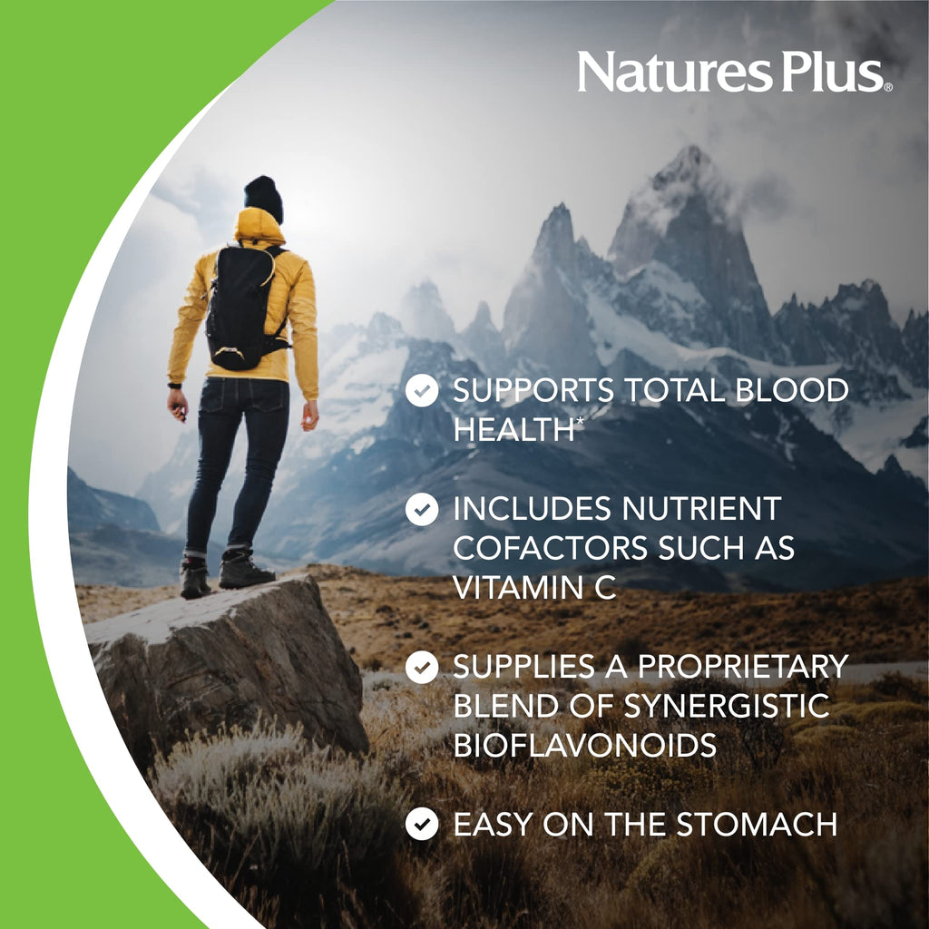 NaturesPlus Hema-Plex Iron – 60 Slow-Release Mini-Tabs (85 mg Chelated Iron) – Vegan & Gluten Free | 30 Servings