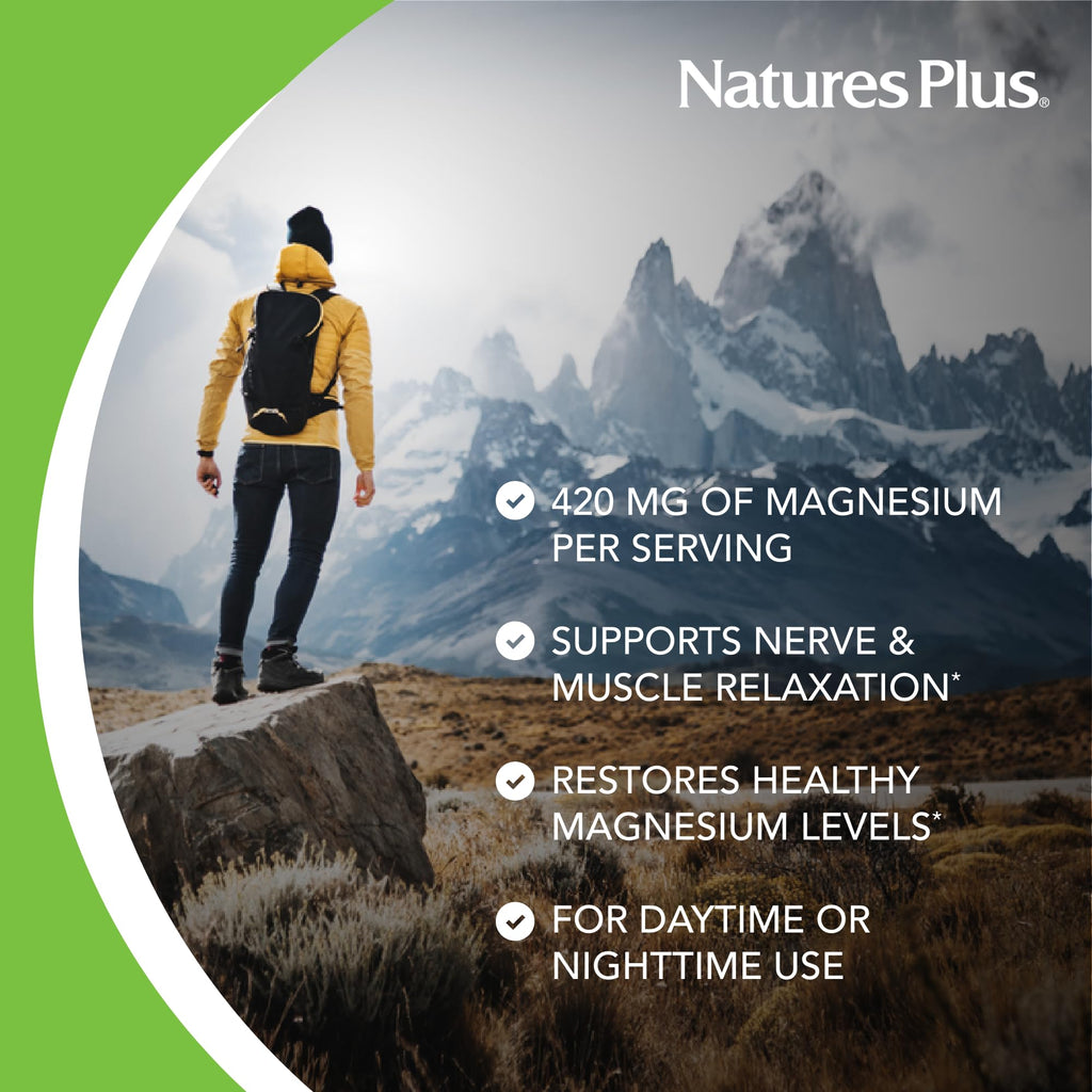 NaturesPlus KalmAssure Magnesium Powder - Orange Flavor | 60 Servings (Non-GMO, Gluten Free, Vegan)