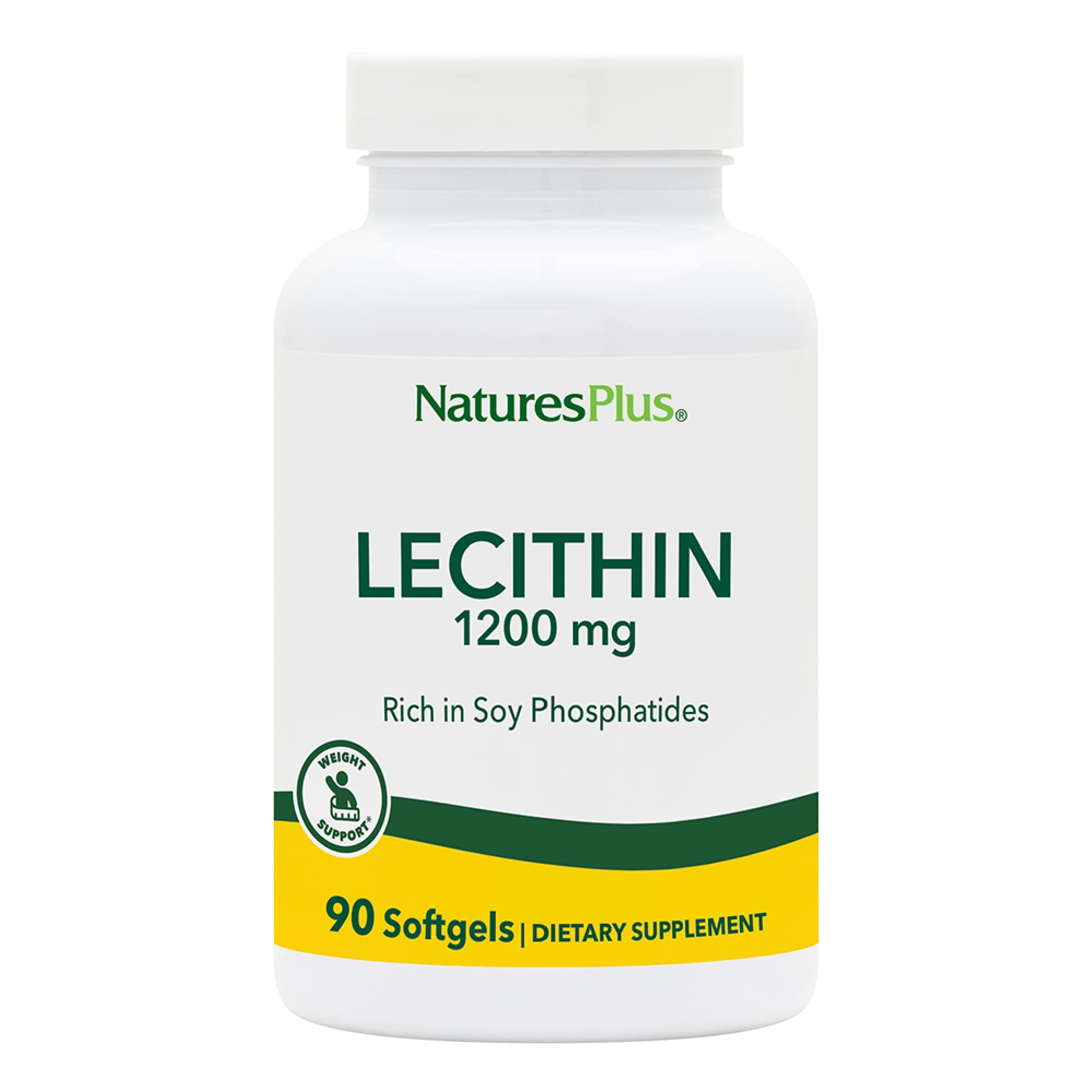 NaturesPlus Lecithin 1200 mg | 90 Softgels | Gluten Free | 90 Servings